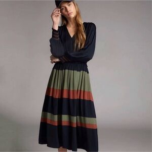 Current Air Romana Colorblock Midi‎ Dress